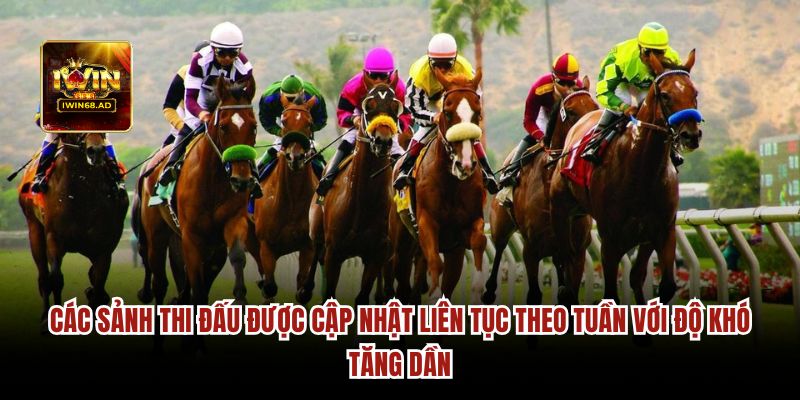 Các sảnh thi đấu được cập nhật liên tục theo tuần với độ khó tăng dần